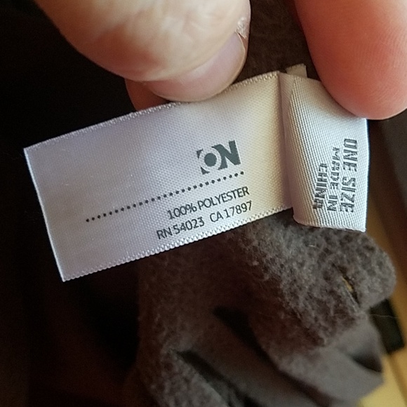 SUPER WARM BROWN FRINGED FLEECE SCARF - Picture 4 of 4